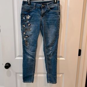New Direction jeans with embroidery detail